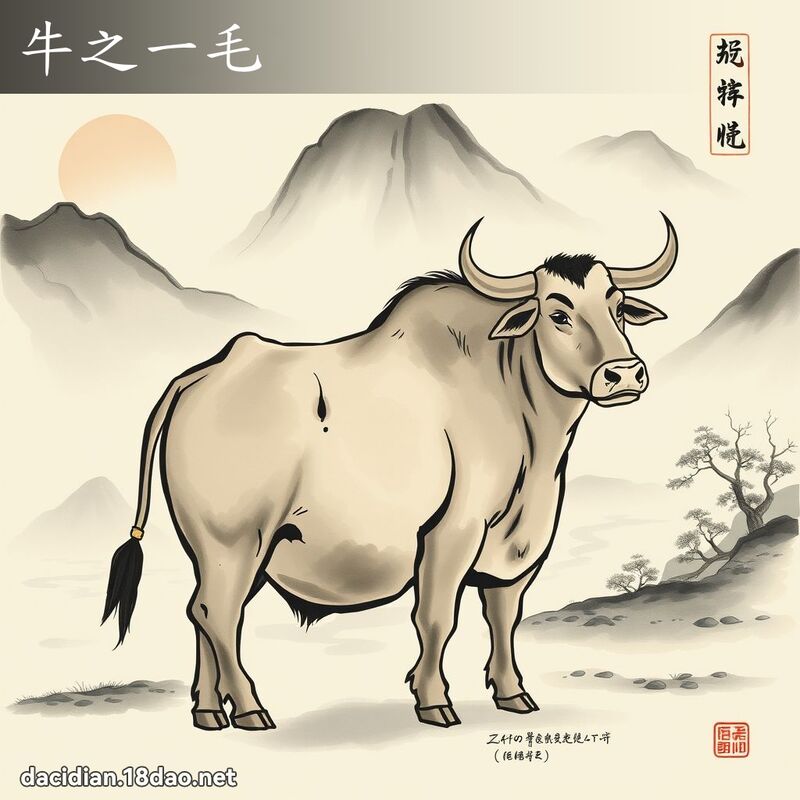 牛之一毛 配图