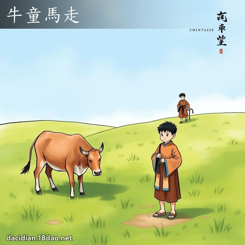 牛童马走 配图