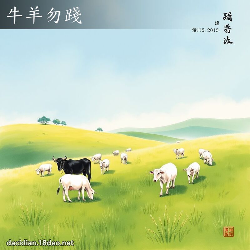 牛羊勿践 配图