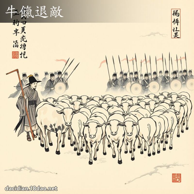 牛餼退敌 配图