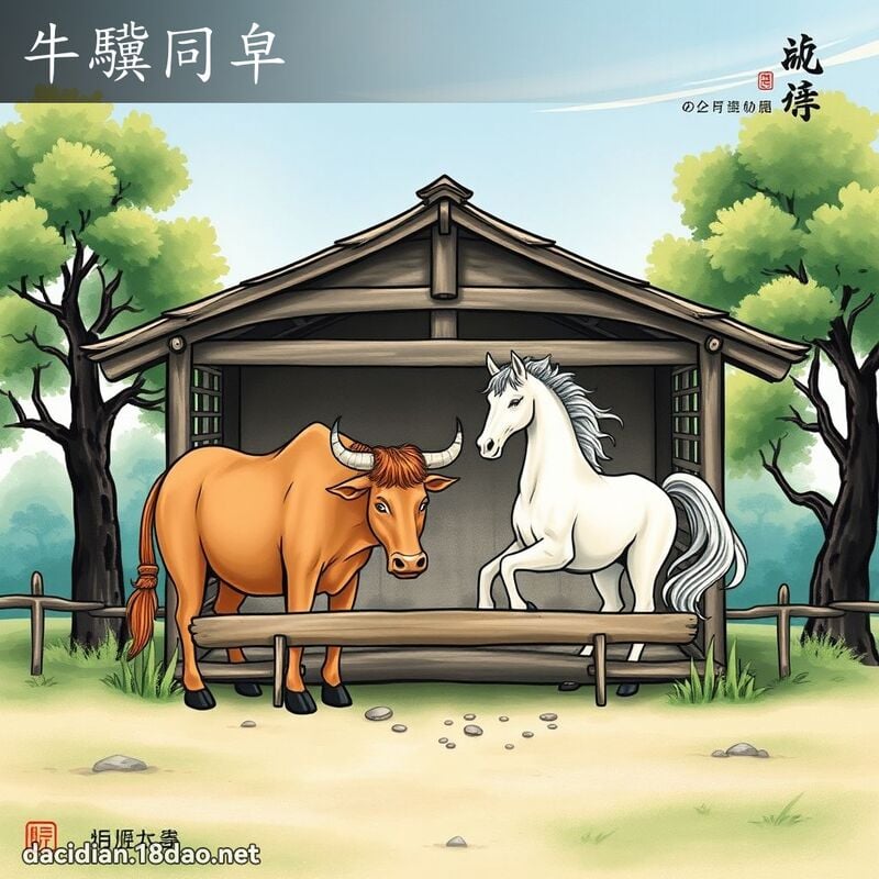 牛驥同皁 配图