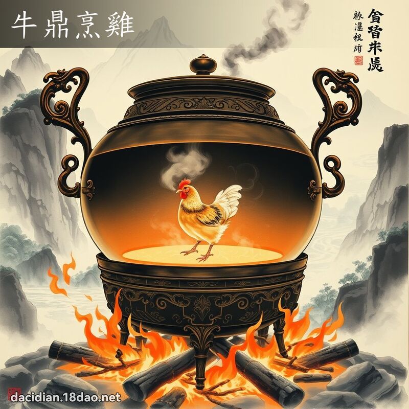 牛鼎烹鸡 配图