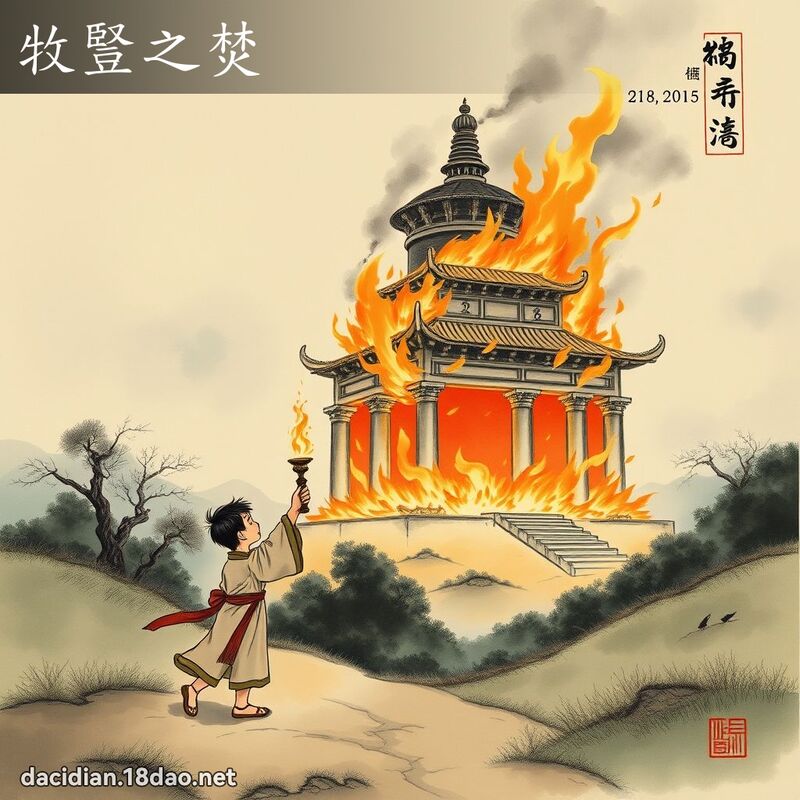 牧竖之焚 配图