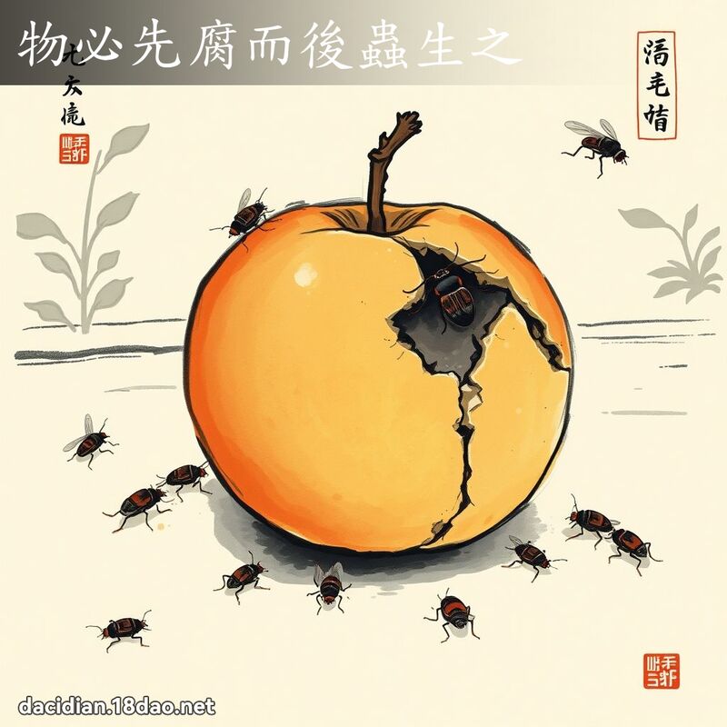 物必先腐而后虫生之 配图