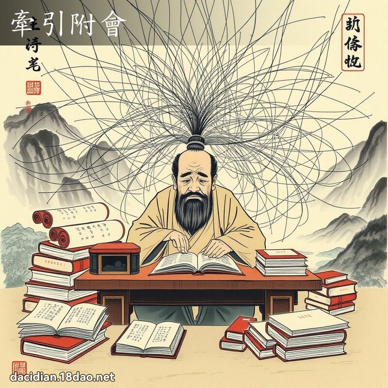 牵引附会 配图