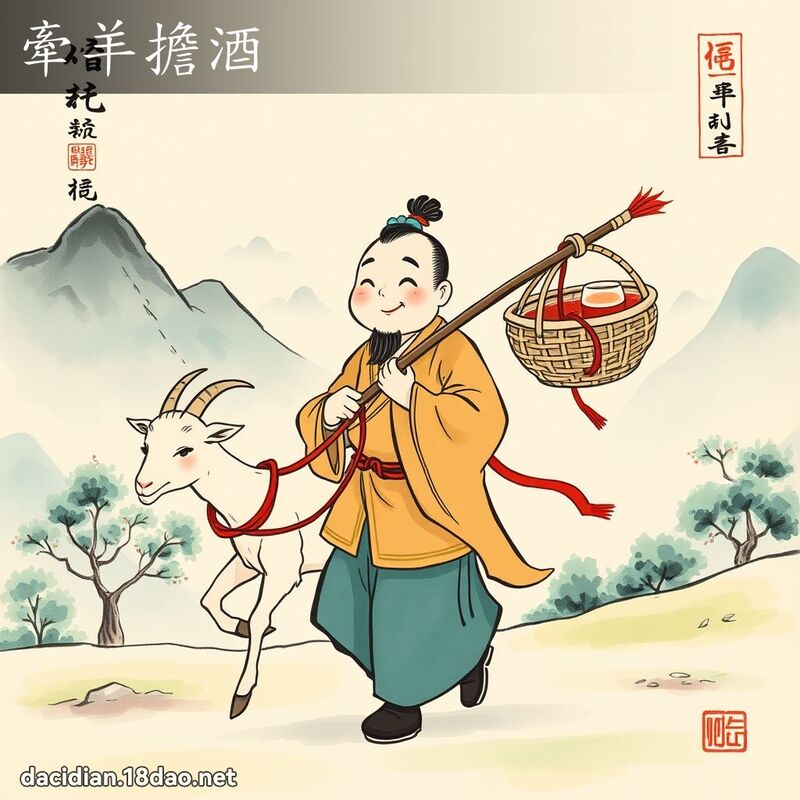 牵羊担酒 配图