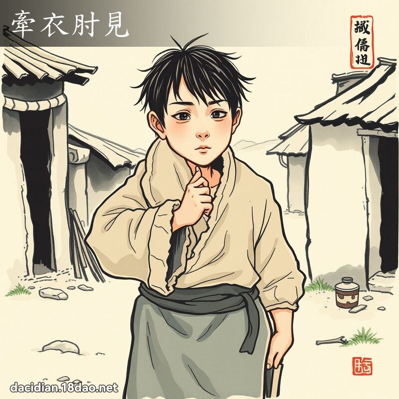 牵衣肘见 配图