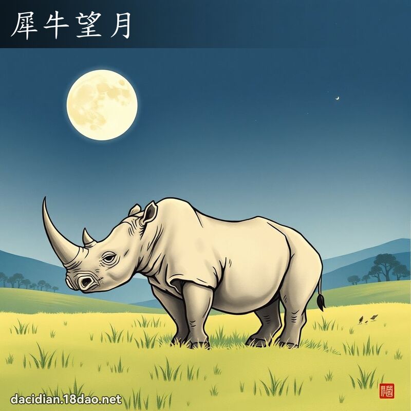 犀牛望月 配图