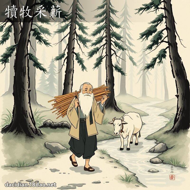 犊牧采薪 配图
