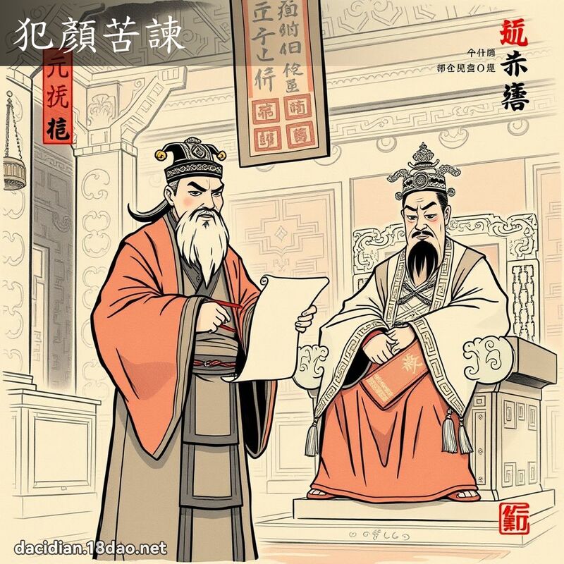 犯顏苦諫 配图