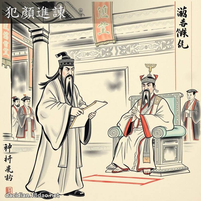 犯顏进諫 配图