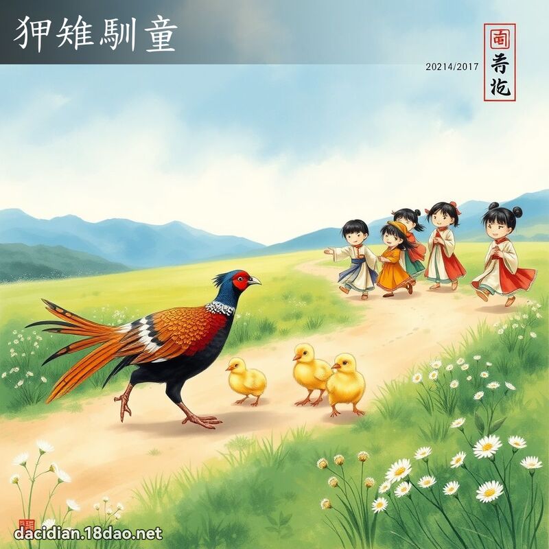 狎雉驯童 配图