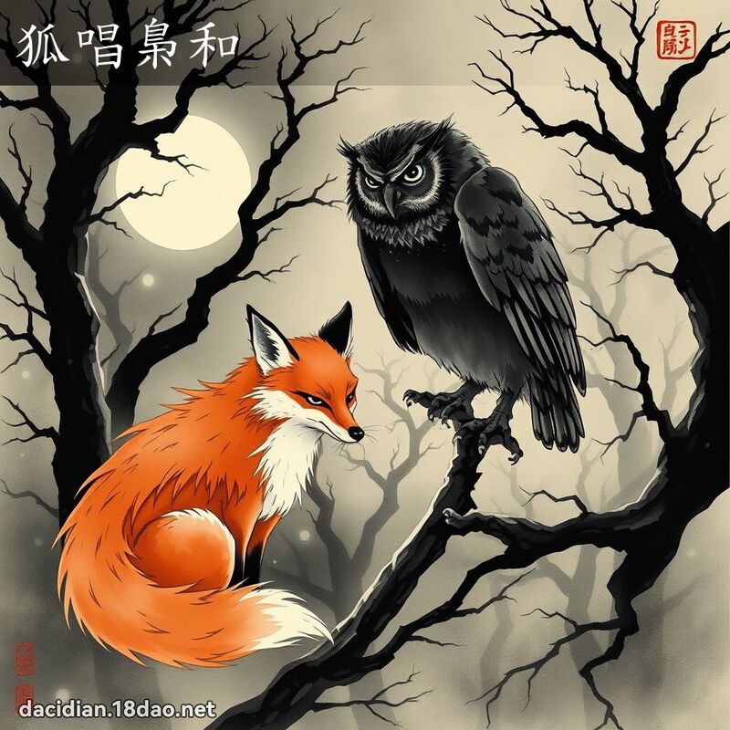 狐唱梟和 配图