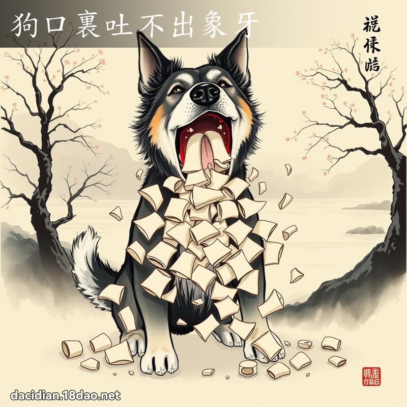 狗口裏吐不出象牙 配图