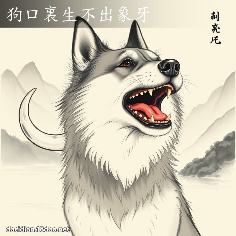 狗口裏生不出象牙 配图