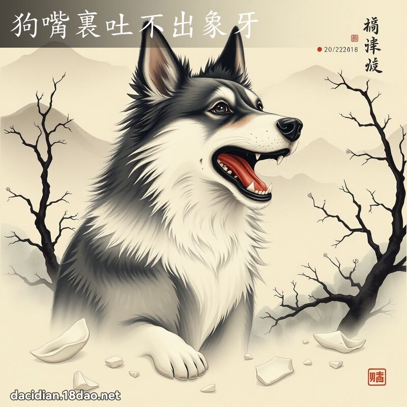 狗嘴裏吐不出象牙 配图