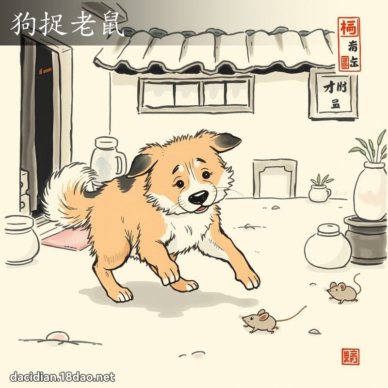 狗捉老鼠 配图