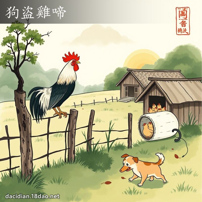狗盗鸡啼 配图