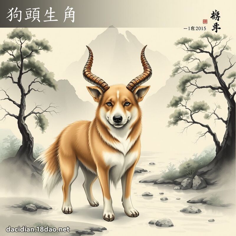 狗头生角 配图