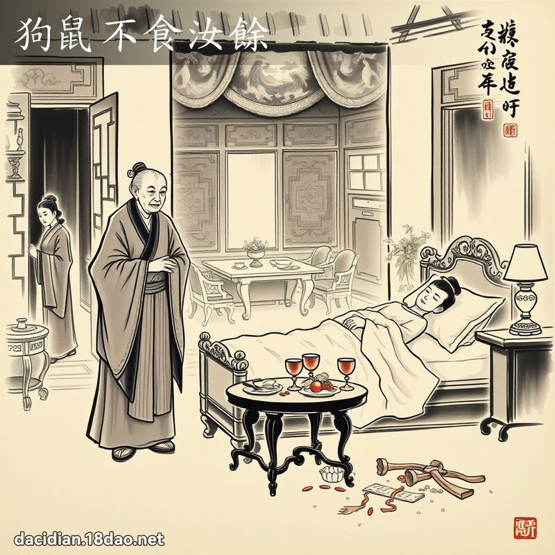 狗鼠不食汝余 配图
