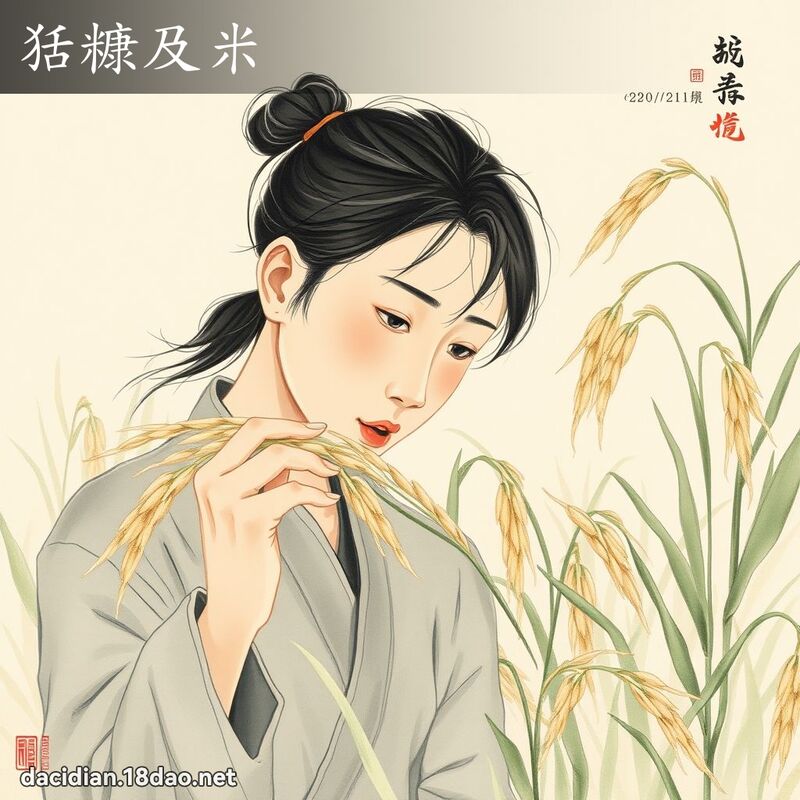狧糠及米 配图