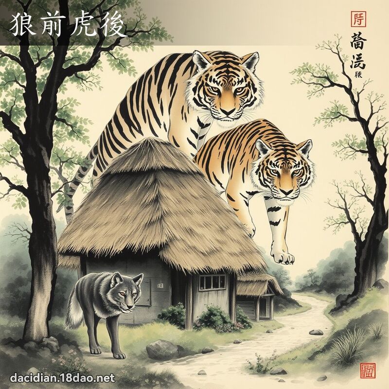 狼前虎后 配图