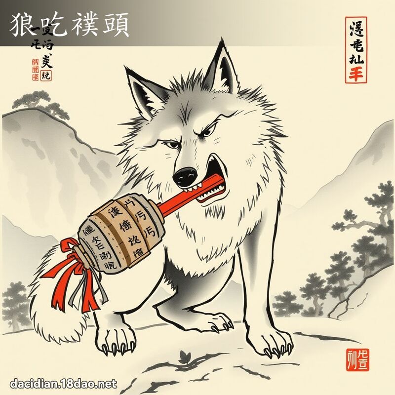狼吃襆头 配图