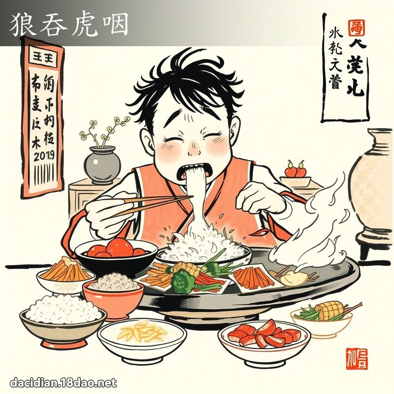 狼吞虎咽 配图