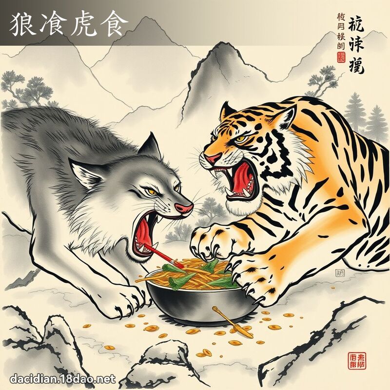 狼飡虎食 配图