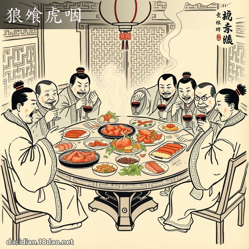 狼飧虎咽 配图