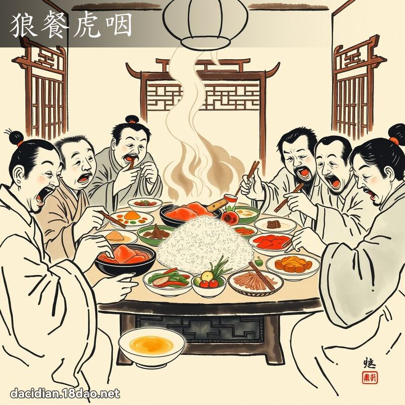 狼餐虎咽 配图