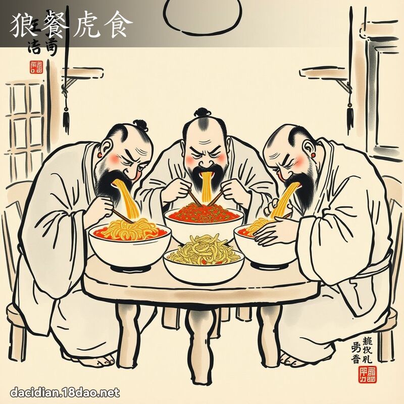 狼餐虎食 配图