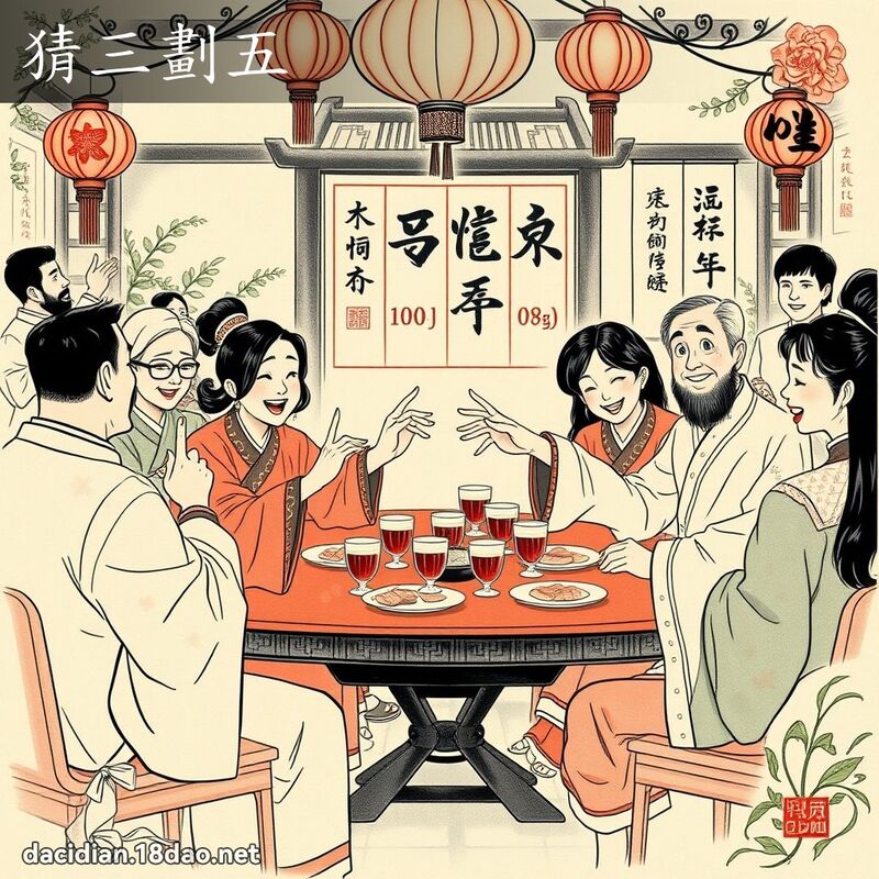 猜三划五 配图