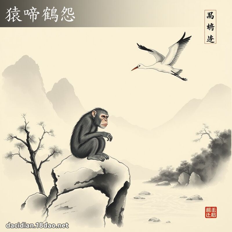 猿啼鹤怨 配图