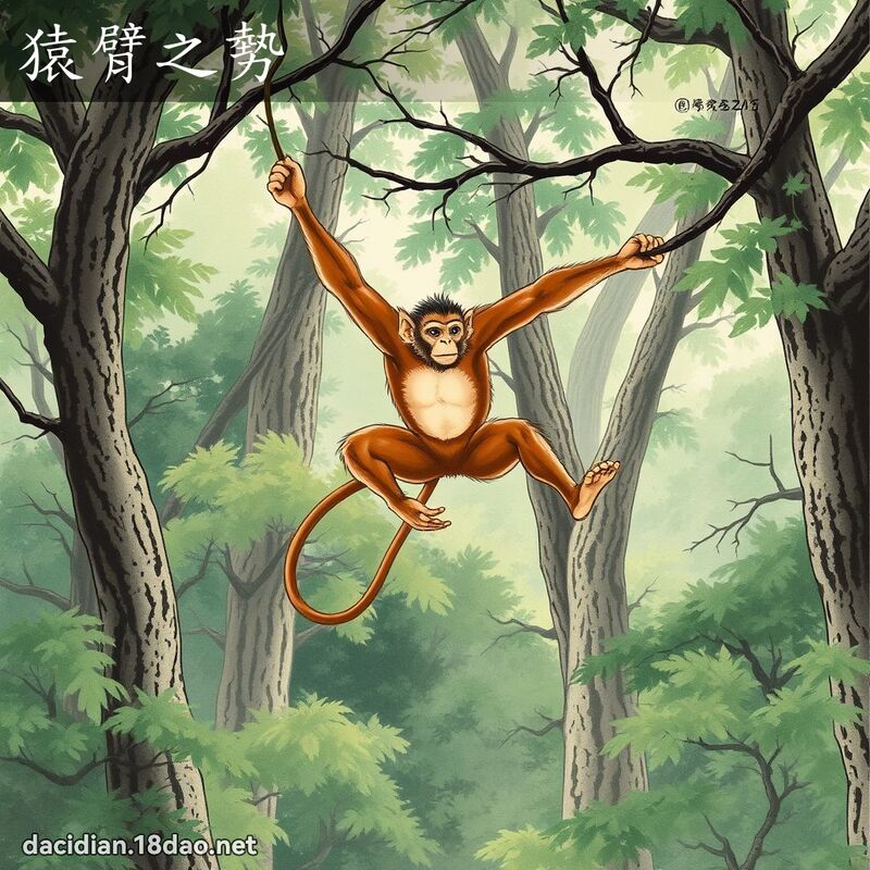 猿臂之势 配图