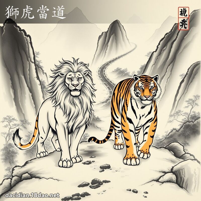 狮虎当道 配图