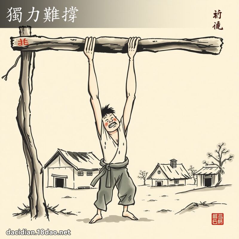 独力难撑 配图