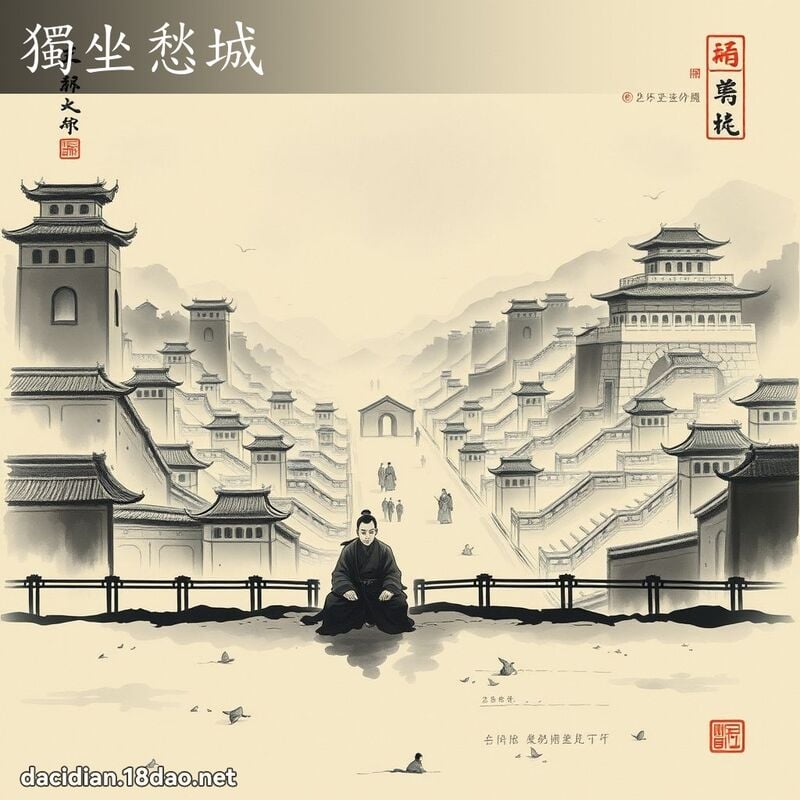 独坐愁城 配图