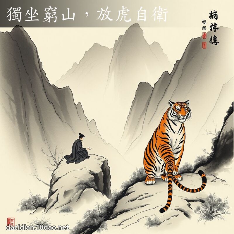 独坐穷山,放虎自卫 配图