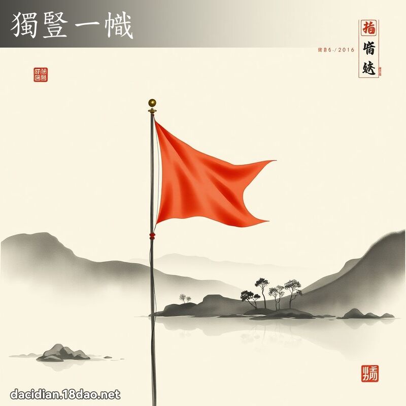 獨豎一幟 配图