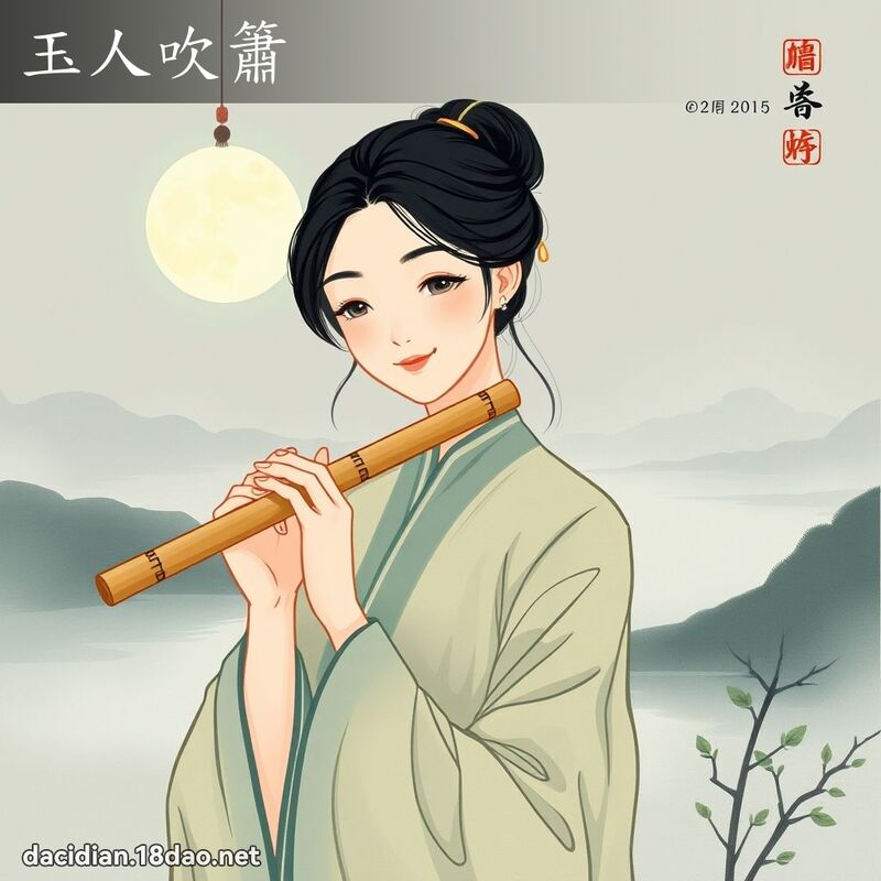玉人吹簫 配图