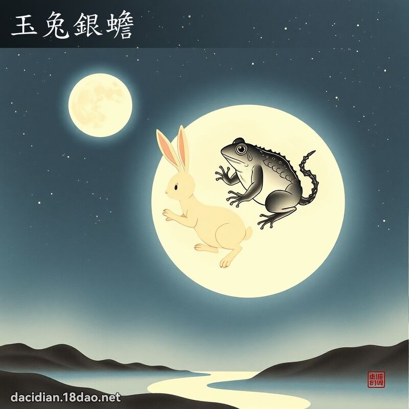 玉兔銀蟾 配图