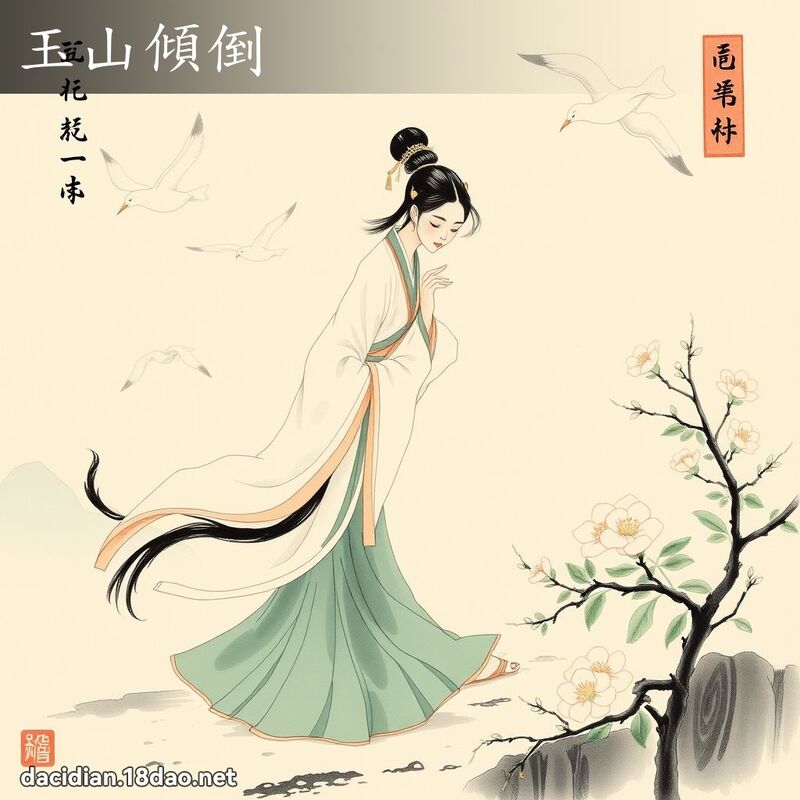 玉山傾倒 配图
