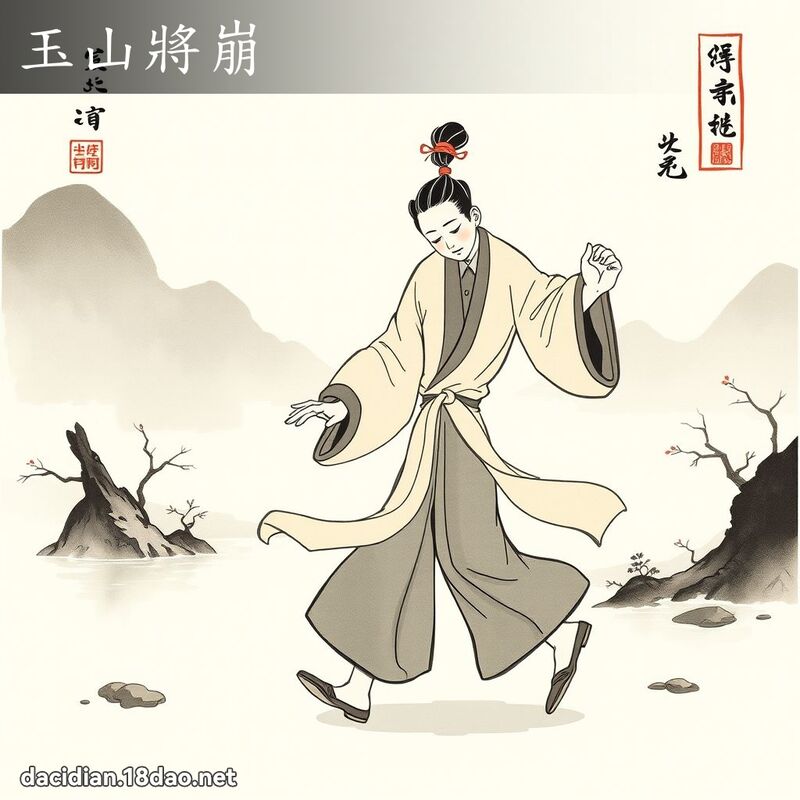 玉山將崩 配图