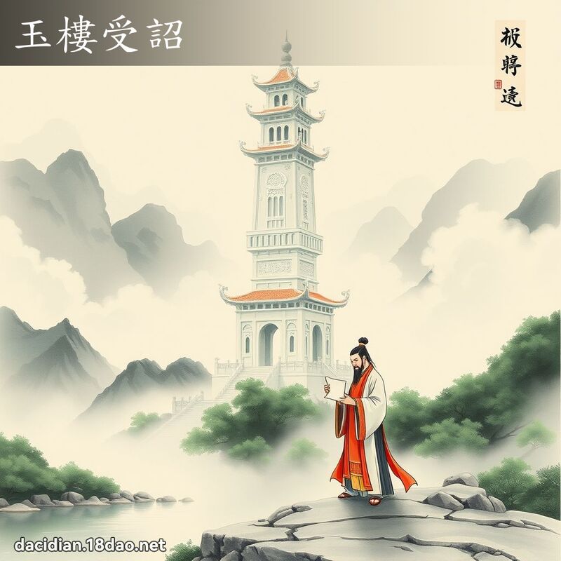 玉楼受詔 配图
