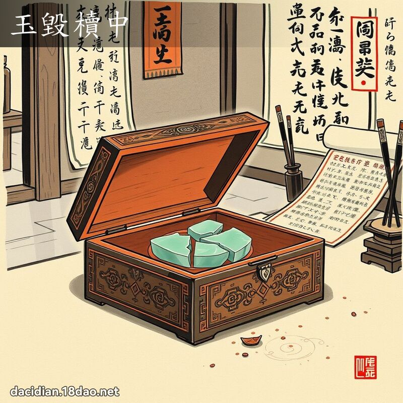 玉毁櫝中 配图