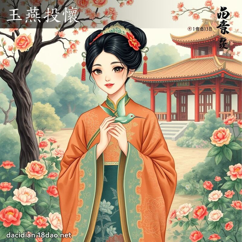 玉燕投怀 配图