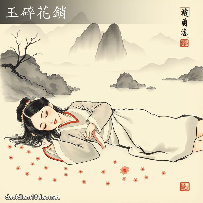 玉碎花销 配图