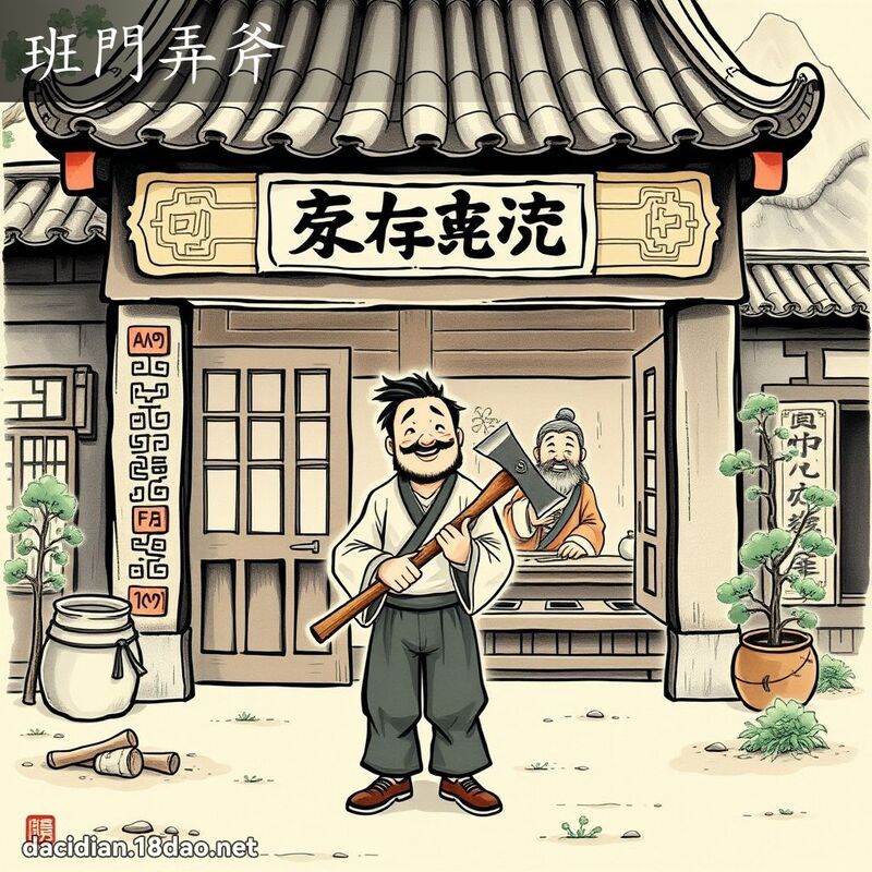 班门弄斧 配图