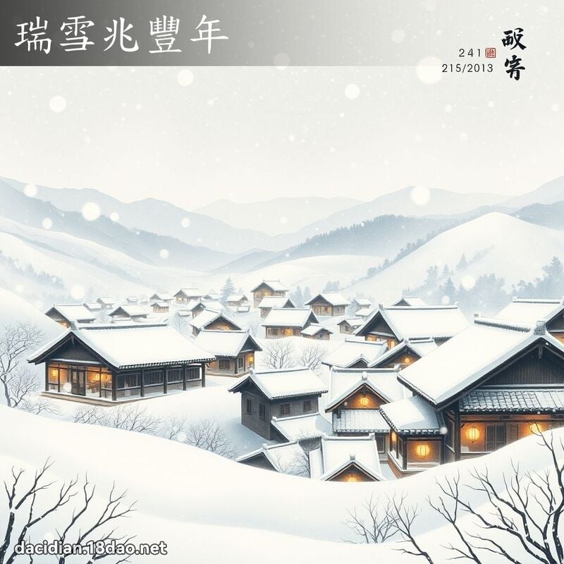 瑞雪兆豐年 配图
